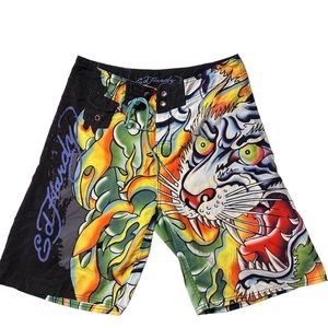 Used Ed Hardy board shorts